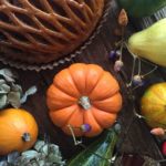 飾りかぼちゃと栗色・杏色・林檎色の作品  -秋の焼き菓子とメリーゴーランド型の箱②